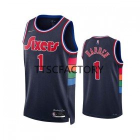 Dres Philadelphia 76ers James Harden 1 Nike 2022 City Edition Navy Swingman - Muške